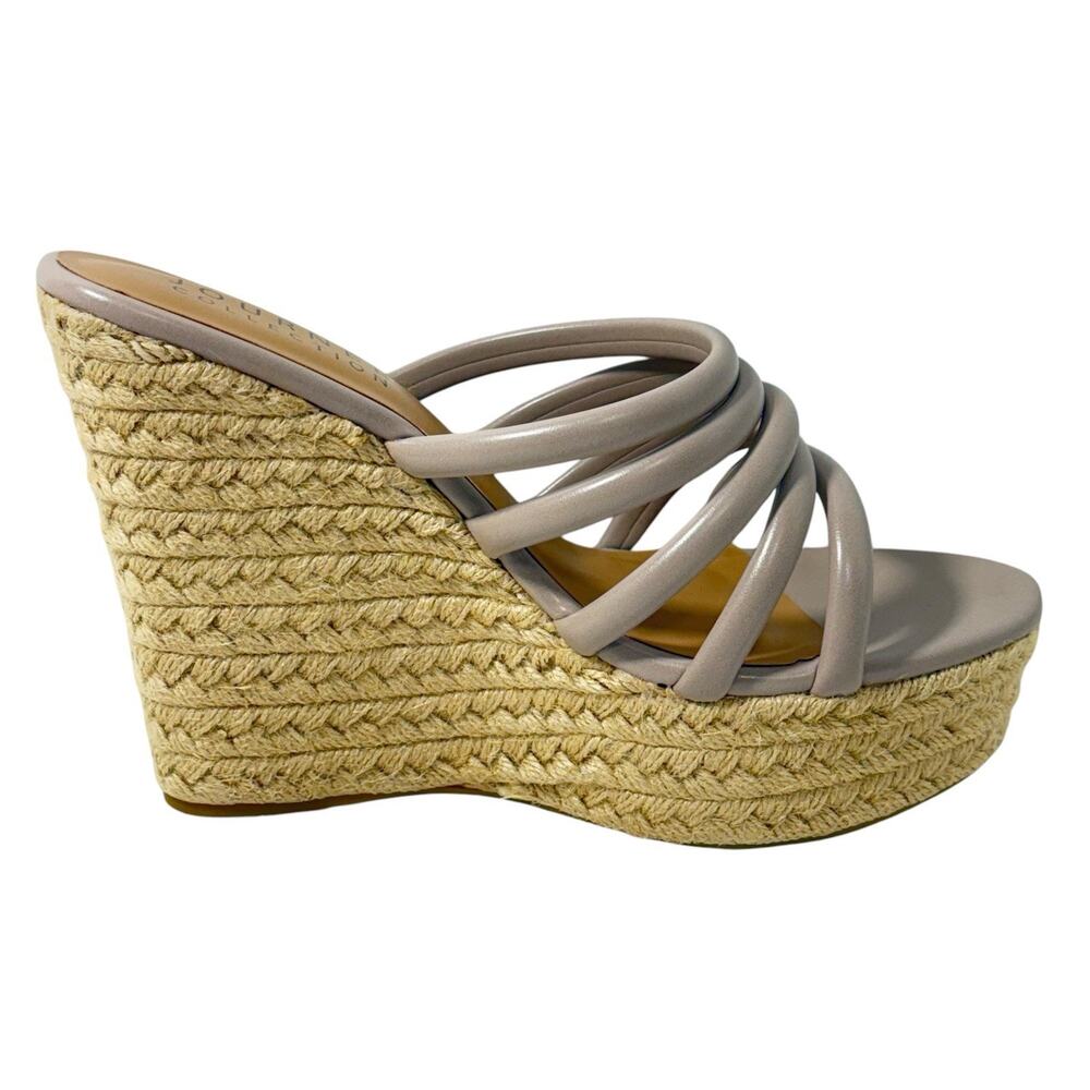 Journee Collection Cynthie Taupe Women's Wedge Open Toe Slip On sandals SZ/11 - Picture 5 of 10
